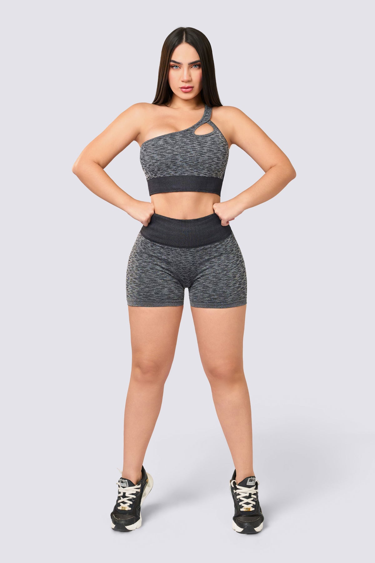 Short Negro Mujer Patrón Animal Print
