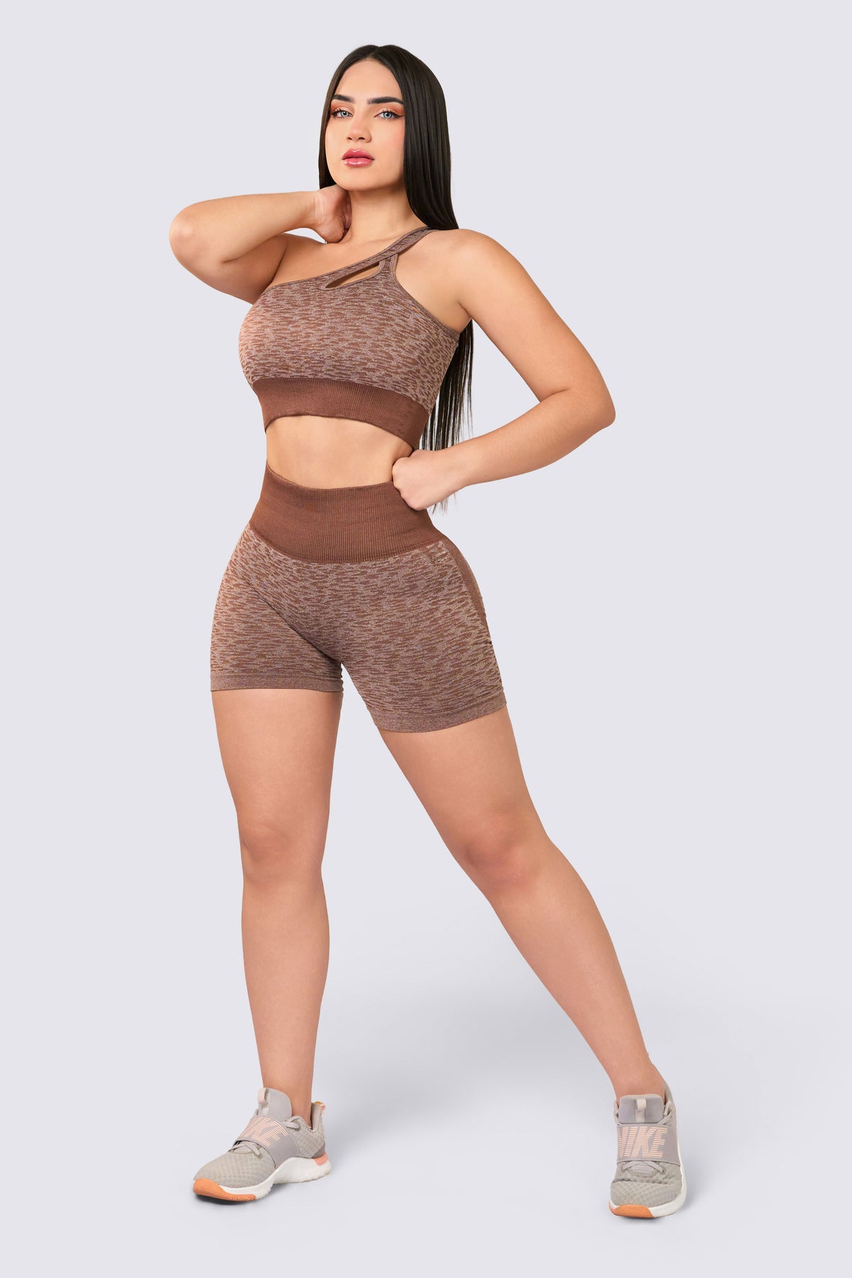 Short Café Mujer Patrón Animal Print