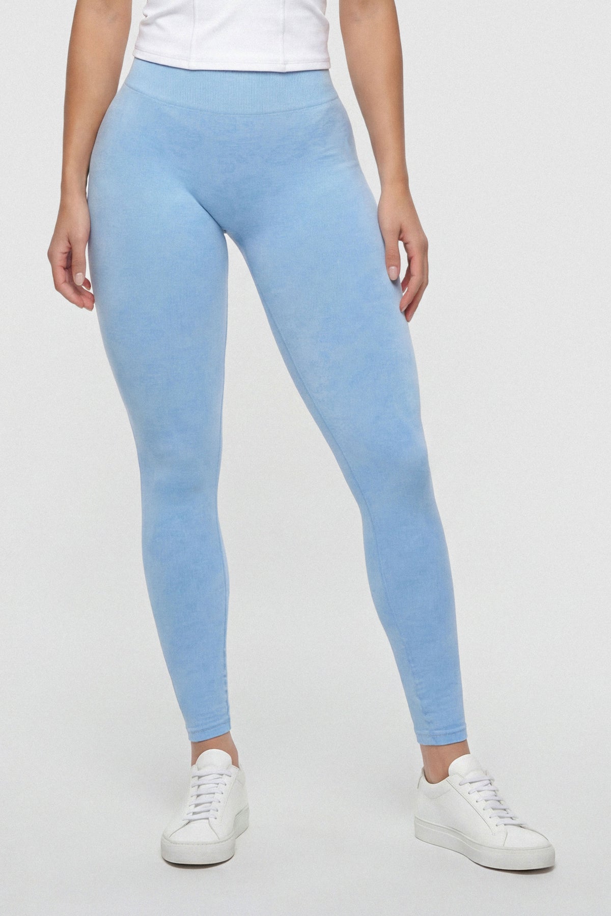 Leggings Patrón de Flores Baby Blue