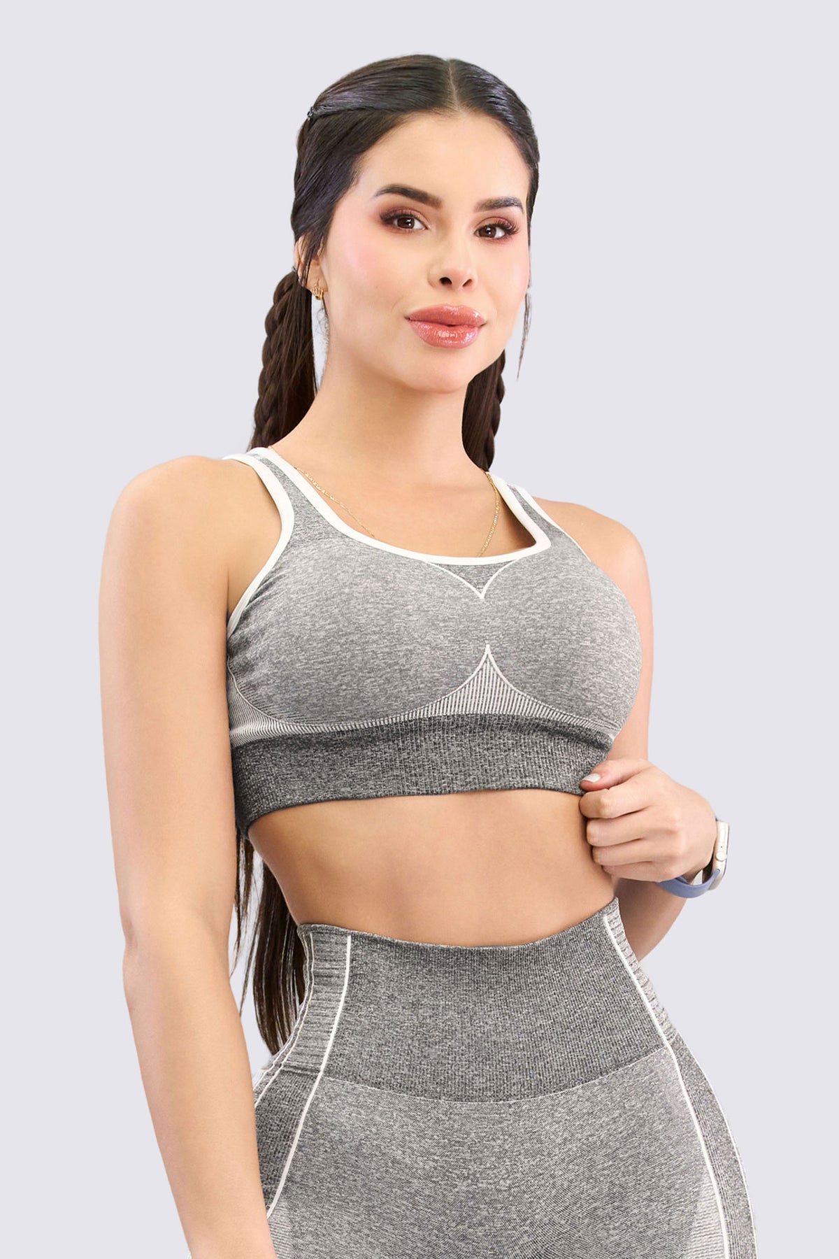 Top Mujer Blanco Tejido Sculpt