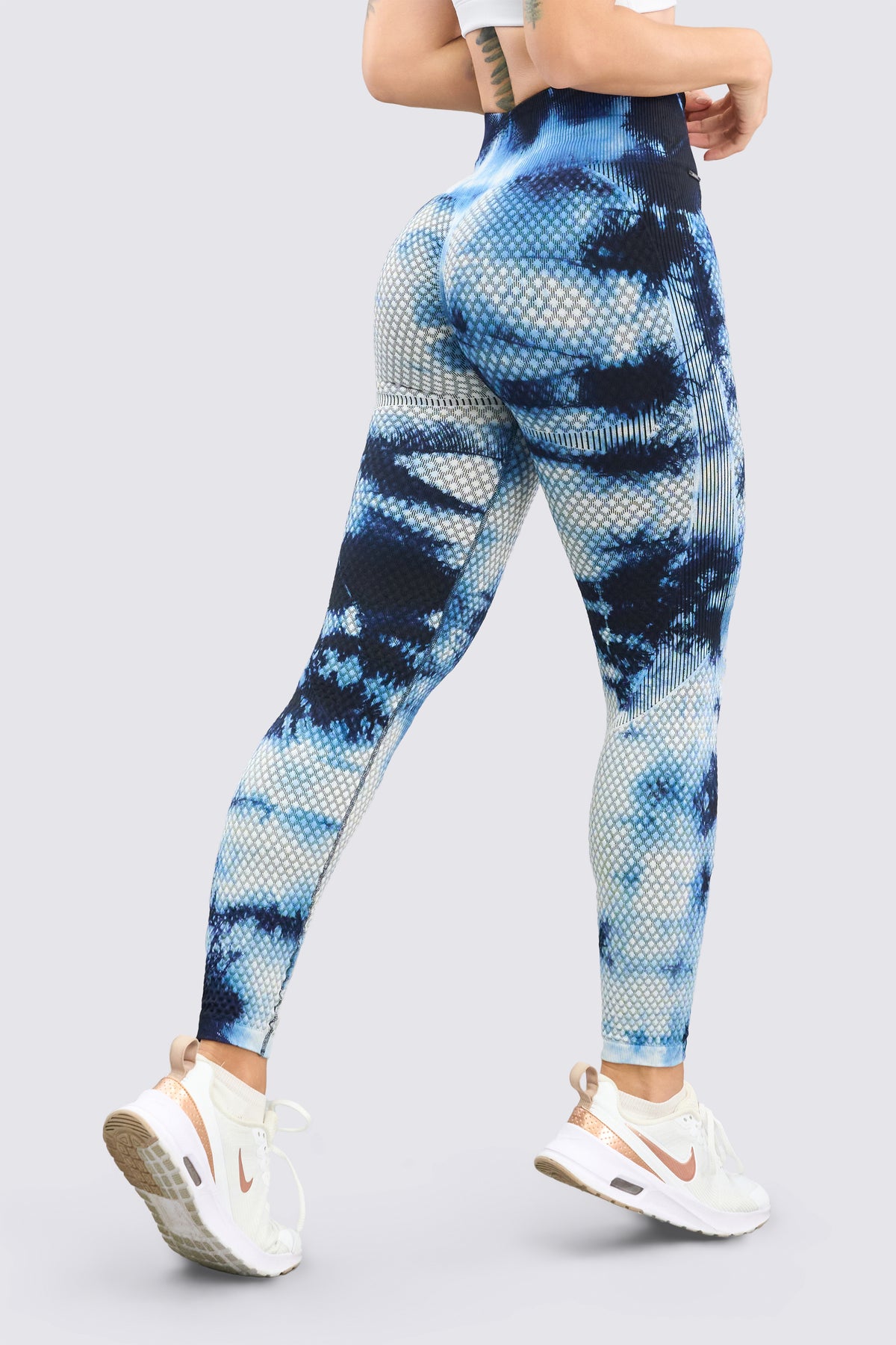 Leggings Tye Dye Texturizado Azul
