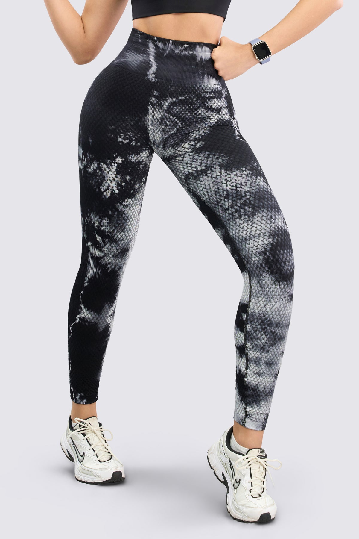 Leggings Tye Dye Negro Texturizado