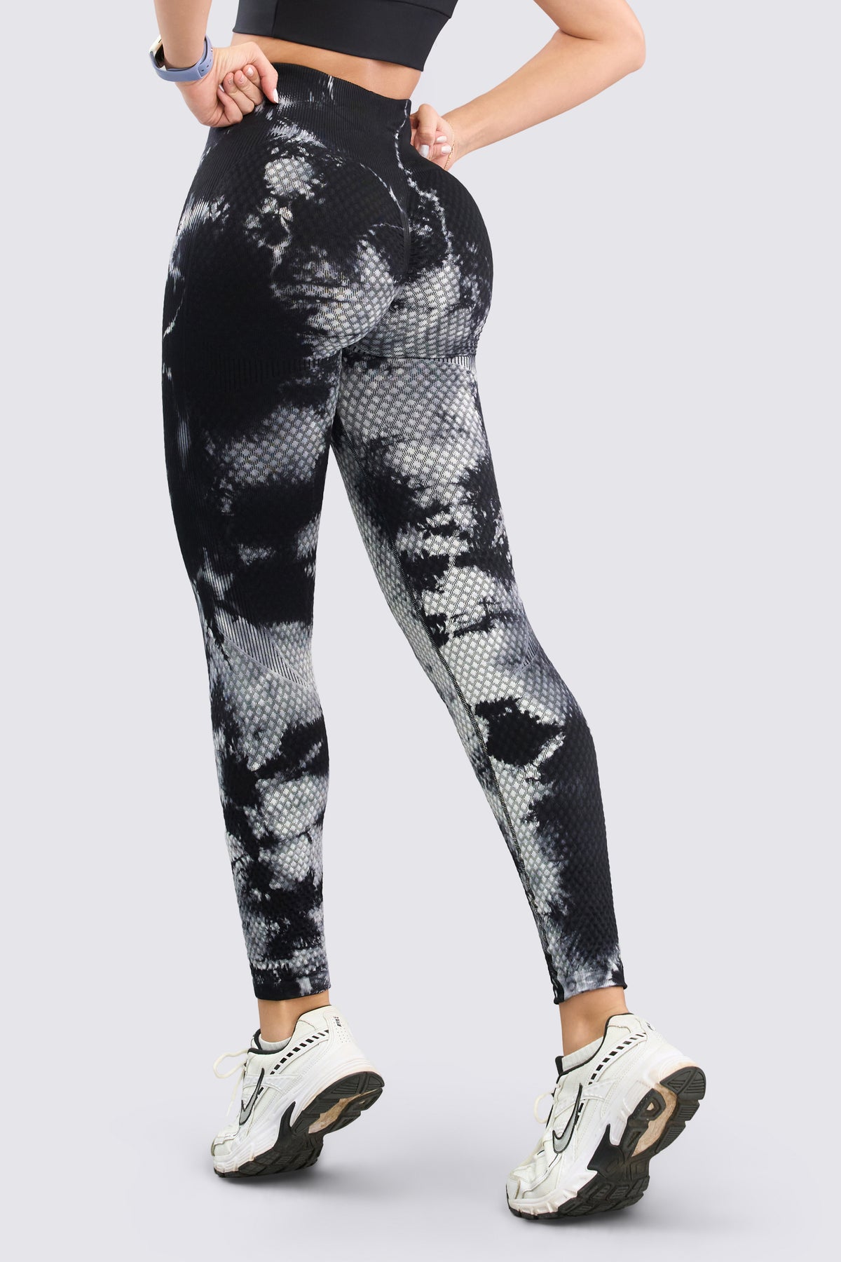 Leggings Tye Dye Negro Texturizado