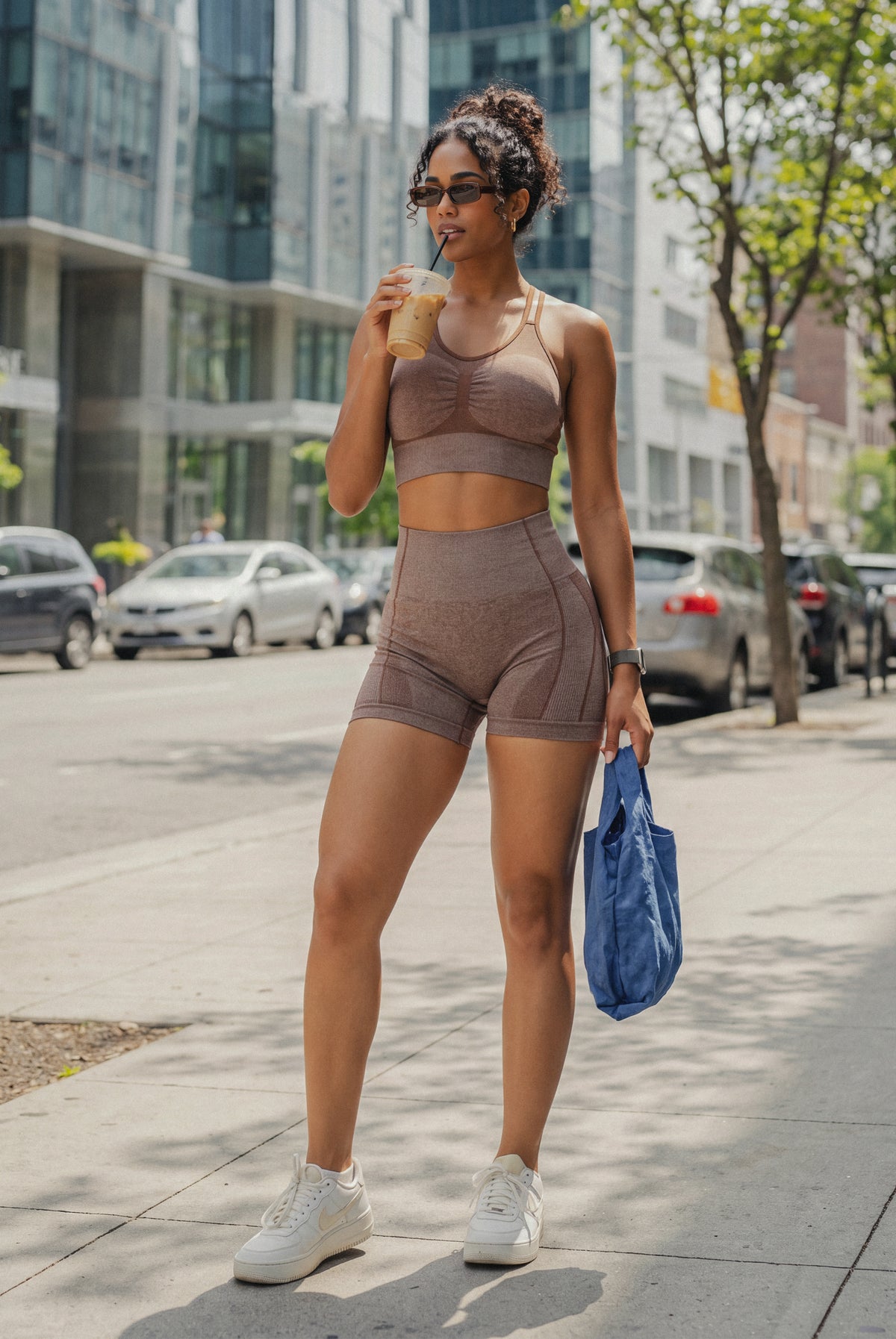 Short Mujer Push Up Mocca