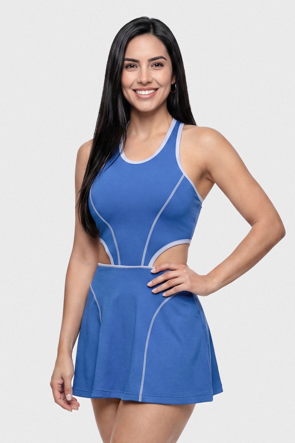 Vestido Azul Cut Out en Cintura