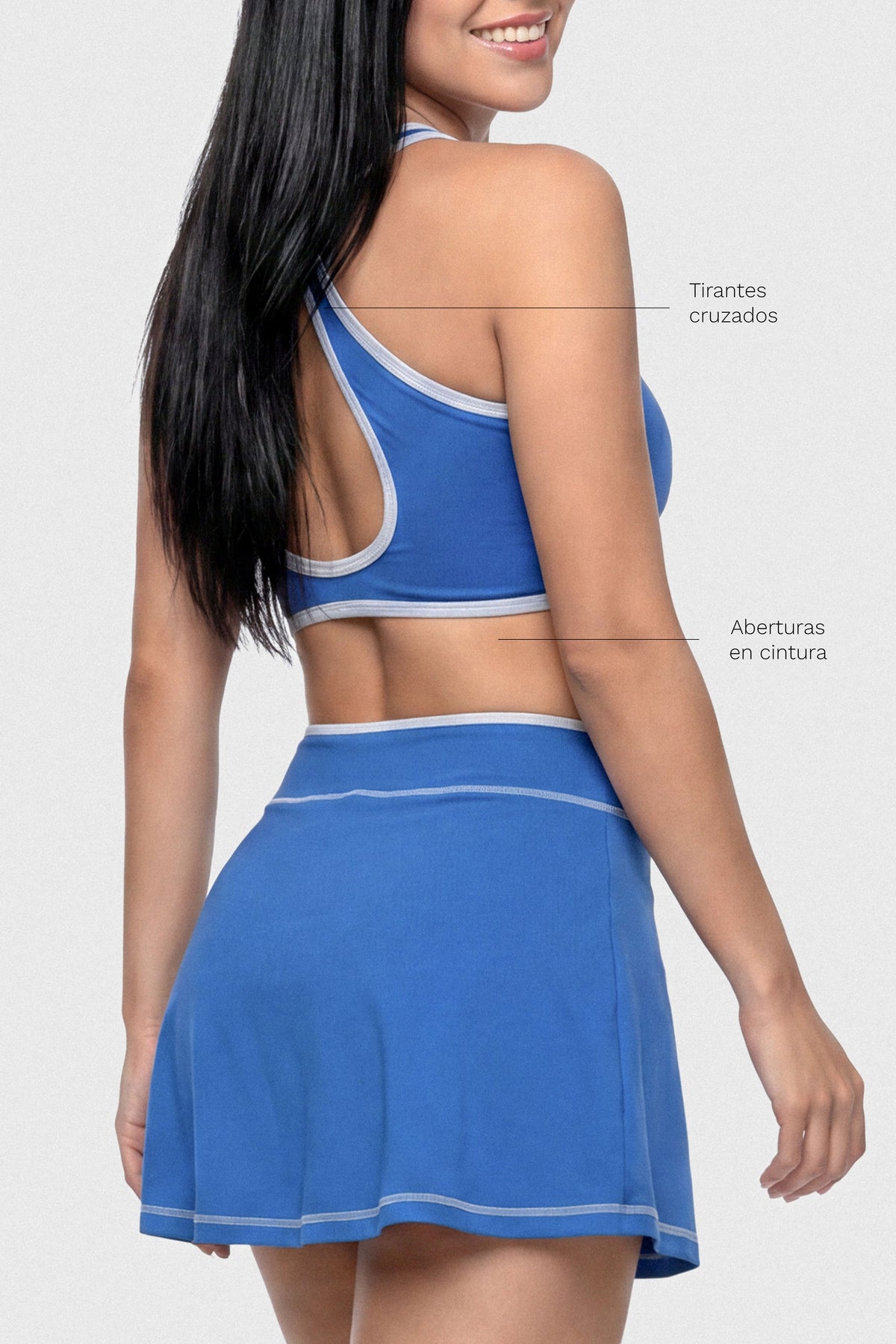 Vestido Azul Cut Out en Cintura