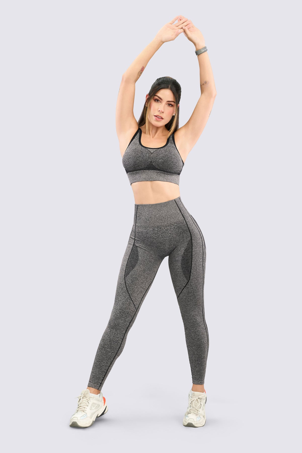 Top Mujer Negro Tejido Sculpt