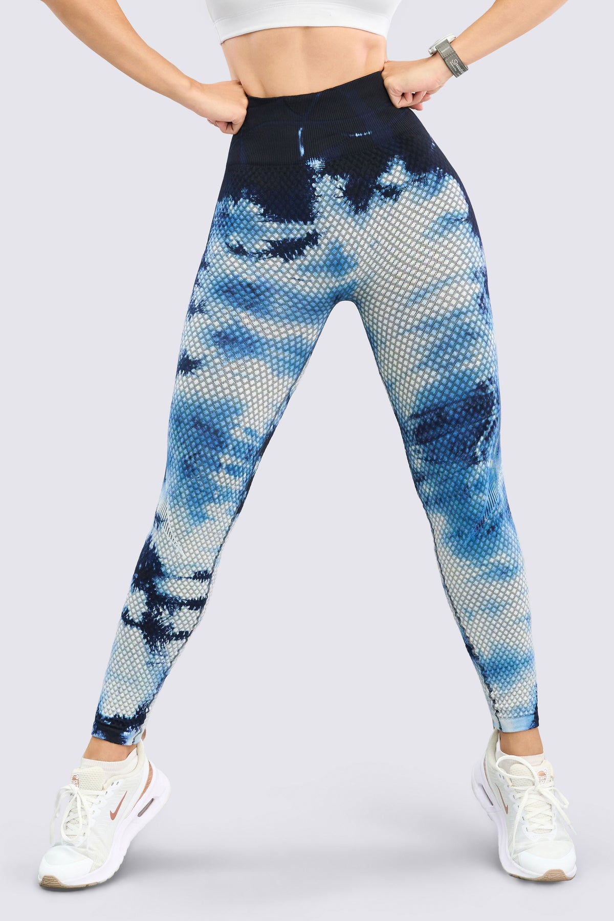 Leggings Tye Dye Texturizado Azul