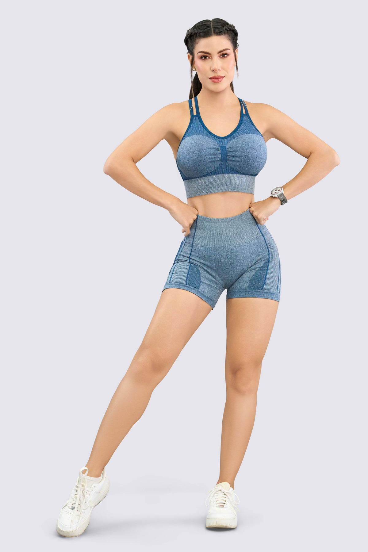 Short Mujer Push Up Azul