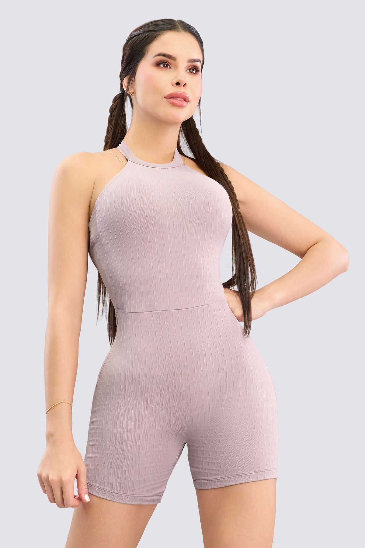 Enterizo Mujer BodySculpt Escote en Espalda Palo de Rosa