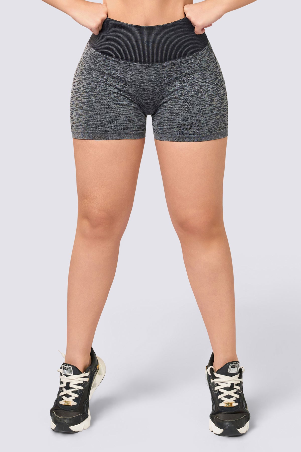 Short Negro Mujer Patrón Animal Print