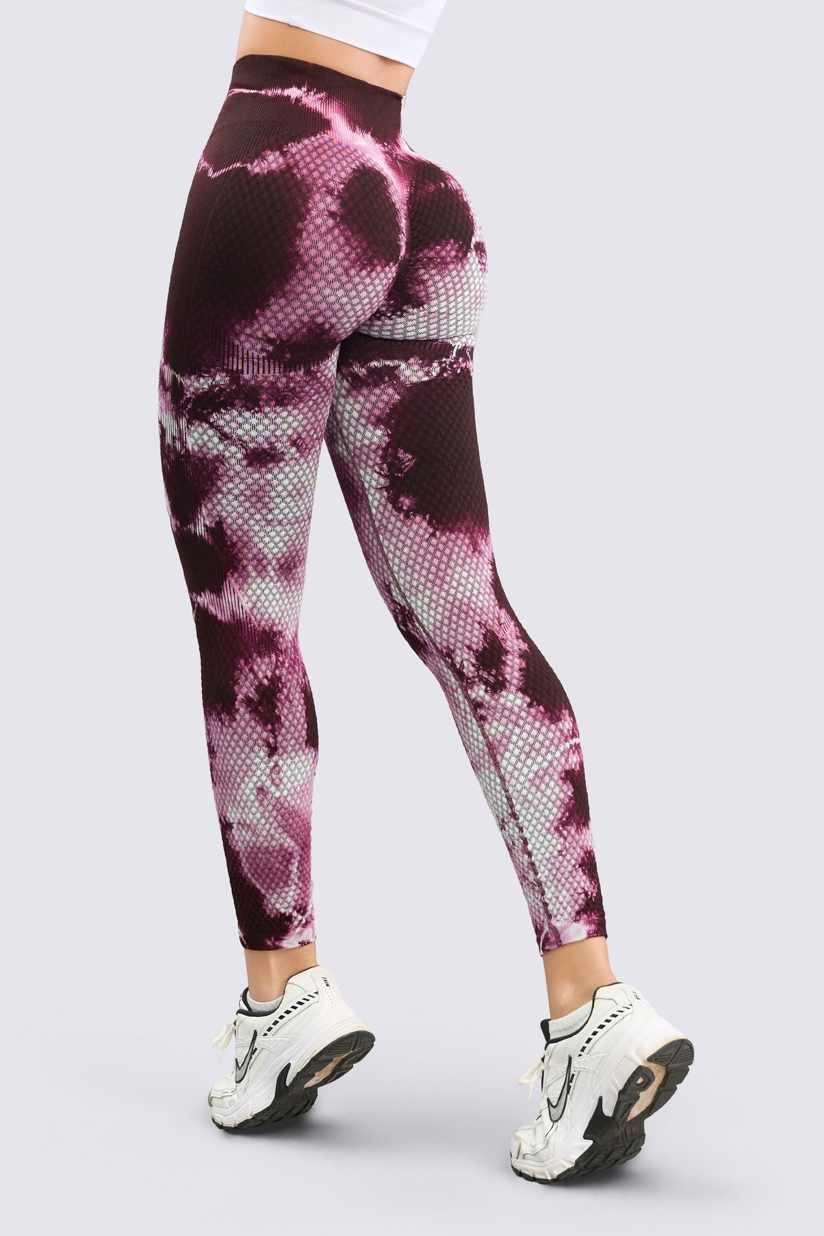 Leggings Tye Dye Vinotinto Texturizado