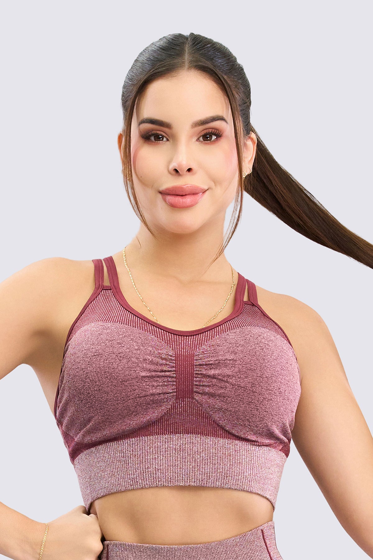 Top de Alto Soporte Vinotinto