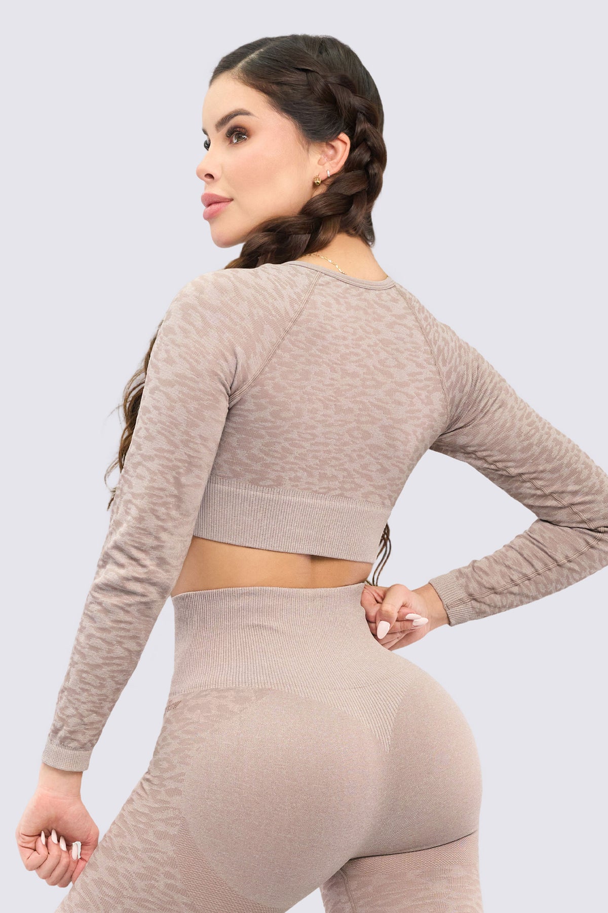 Crop Top Manga Larga MarfiL Animal Print