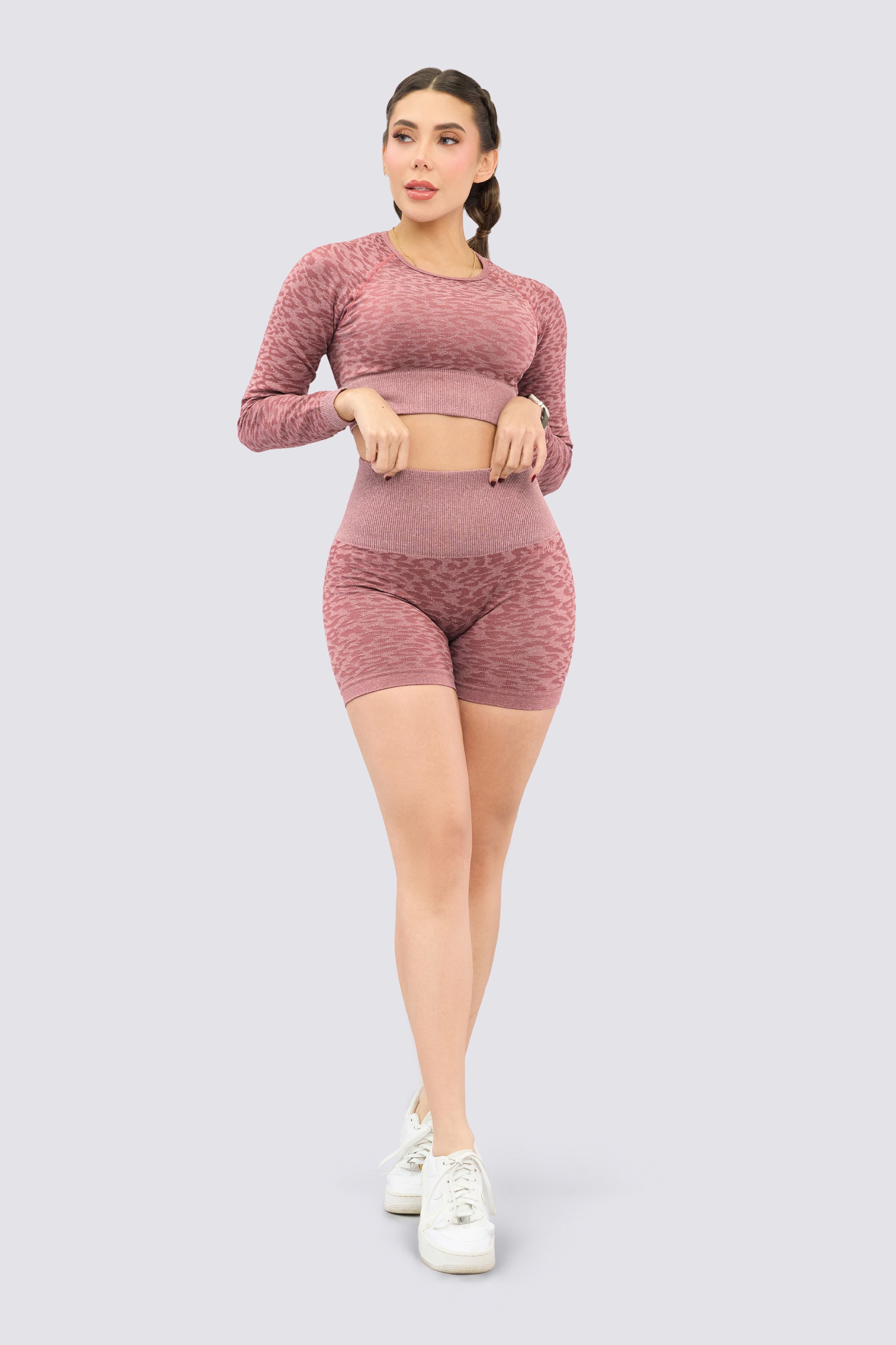 CGW Rosewood Animal Print Seamless Shorts