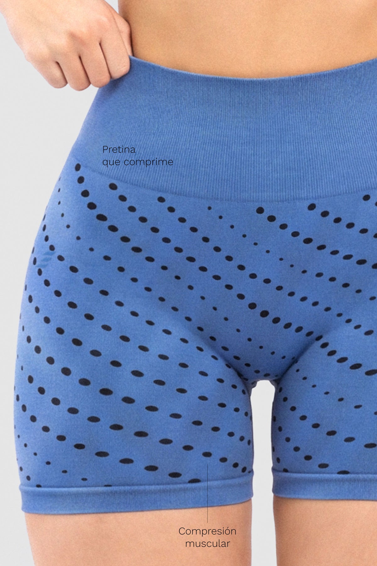 Short Mujer Alto Soporte Azul Rey