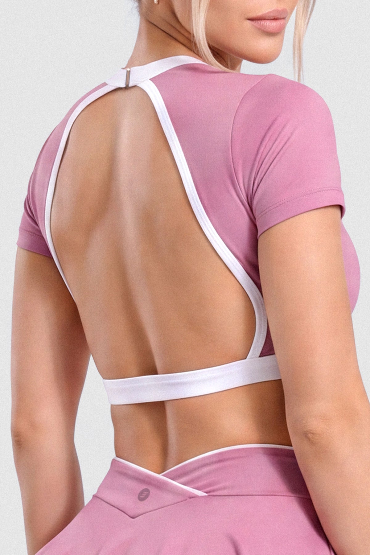 Top Escote en la Espalda Rosado